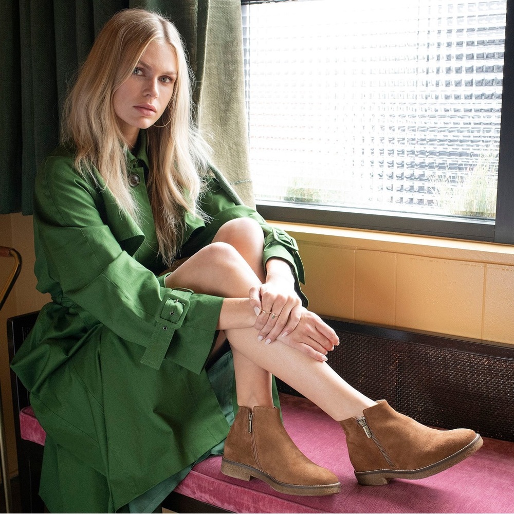 ITALEAU Waterproof Foliana Booties Cognac 7.5